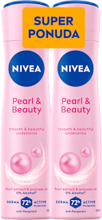 Dezodorans u spreju Pearl & Beauty, duo pakiranje, 2 x 150 ml NIVEA