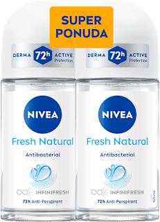 Deo roll-on Fresh Natural, duo pakiranje, 2 x 50 ml NIVEA