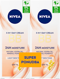 Vlažilna krema 5 v 1, svetlejša, (2 x 50 ml) NIVEA