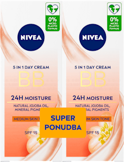 Vlažilna krema 5 v 1, temnejša, (2 x 50 ml) NIVEA