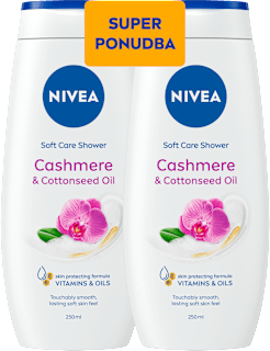 Kremni gel za tuširanje Cashmere & Cotton Seed Oil - super ponudba, 2 × 250 ml NIVEA