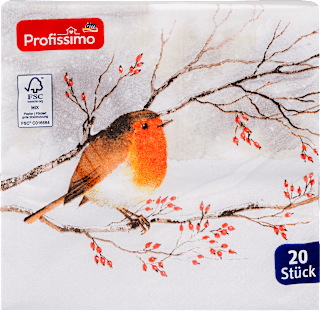 Salvete - motiv ptica i zima; 33*33 cm Profissimo