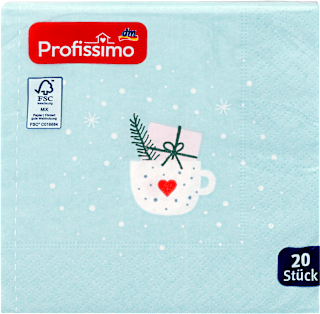 Papierové servítky s motívom Hrnček so srdiečkom Profissimo