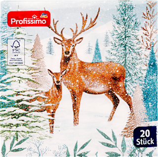 ubrousky Jelen, 33x33 cm, 3vrstvé Profissimo