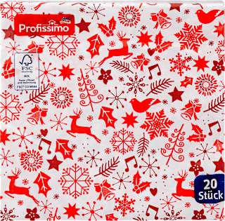 Troslojne salvete, motiv: Festive Harmony, 33x33cm Profissimo