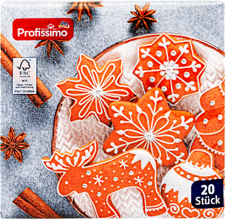 Troslojne salvete - motiv: medenjaci, 33x33cm Profissimo