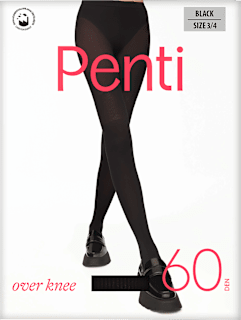 Чорапогащник over knee, 60 DEN, черен, размер 3/4 Penti