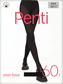 Чорапогащник over knee, 60 DEN, черен, размер 1/2 Penti