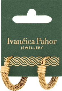 Naušnice od nehrđajućeg čelika – okrugle, zlatne Ivančica Pahor