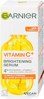 Arcápoló szérum C-vitaminnal + niacinamiddel + szalicilsavval GARNIER SKIN NATURALS