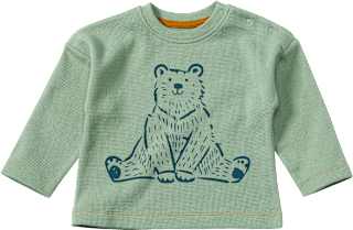 Pullover mit Waffel-Struktur & Bären-Motiv, grün, Gr. 80 ALANA