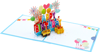 Grußkarte Pop Up Geburtstag "HAPPY BIRTHDAY" CACTUS