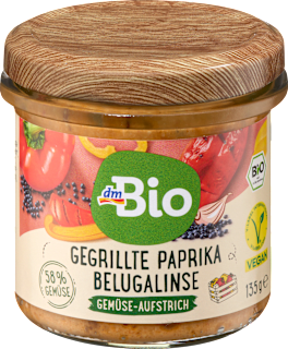 Gemüseaufstrich Gegrillte Paprika Belugalinse dmBio
