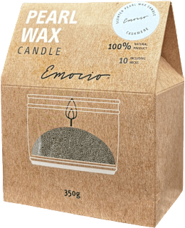 svíčka vonný sypaný vosk Cashmere zelený + 10 ks knotů Emocio