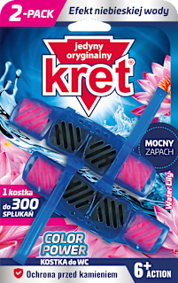 Kostka w koszyczku Water Lily barwiąca wodę kret