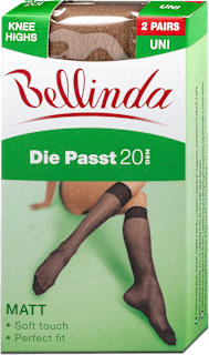 punčochové podkolenky, almond, 2 páry Bellinda