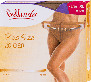 punčochové kalhoty Plus Size, 48/50, amber Bellinda
