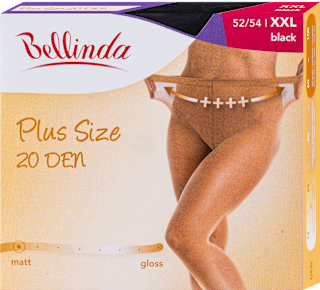 punčochové kalhoty Plus Size, 52/54, černé Bellinda