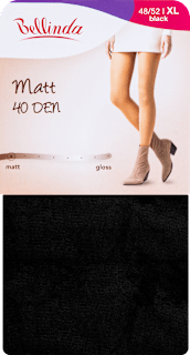 punčochové kalhoty MATT, velikost 48/52, černé Bellinda