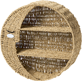 Wandregal aus Seegras, Mond, natur (40x12 cm) Dekorieren & Einrichten