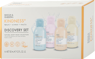 Darčekové balenie sprchovacích gélov Kindness+ Discovery Set Baylis & Harding