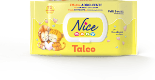 Salviette detergenti baby talco Nice baby