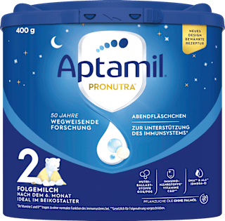 Folgemilch 2 Pronutra Abendfläschchen nach dem 6. Monat Aptamil