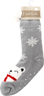 Wintersocken grau mit Bär PURSET