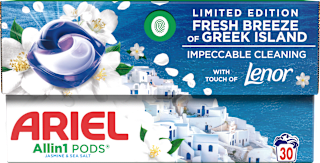 Allin1 PODS®+ kapsule za pranje rublja Fresh Breeze of Greek Island ARIEL