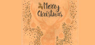 Geschenkumschlag Frohe Weihnachten mit Hirsch KUWOPA