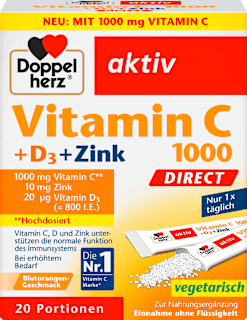  Aktiv Vitamina C 1000 + D3 + Zinc DIRECT Doppelherz