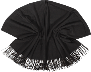 Poncho offen schwarz keine Marke