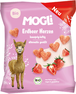 Kindersnack Erdbeer Herzen ab 3 Jahren MOGLi