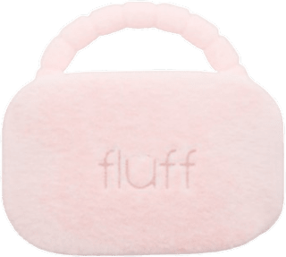 Beauty case morbido rosa con manico fluff