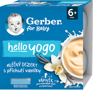 Mliečny dezert s vanilkovou príchuťou hello yogo Gerber
