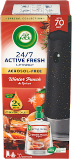 Active Fresh automatický difuzér a náplň na vodní bázi zimní punč AIR WICK