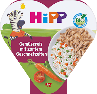 Menü Gemüse-Reis mit Geschnetzeltem  HiPP