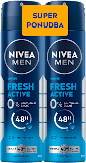 Deodorant v spreju Fresh Active - super ponudba, 2 × 150 ml NIVEA