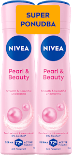 Deodorant v spreju Pearl & Beauty – super ponudba, 2 × 150 ml NIVEA