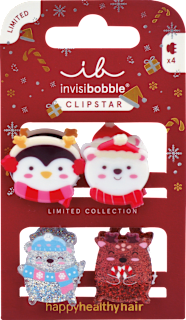 Detské štipce do vlasov Snowy Friends - akrylové invisibobble