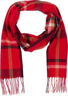 Reciklirani šal s karo uzorkom, unisex - Red PURSET