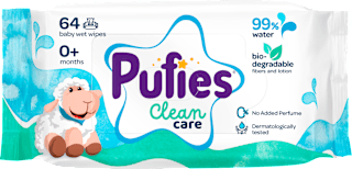 Șervețele umede Clean&Fresh pentru bebeluși Pufies