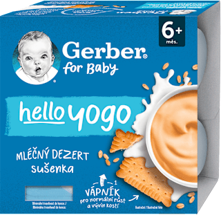 hello yogo mléčný dezert se sušenkami 4x100g Gerber