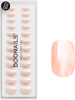 Künstliche Nägel Press Ons Short Square Glass Nude Doonails