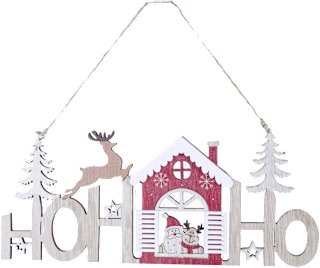 Drvena dekoracija za vrata HoHoHo ZOVAK