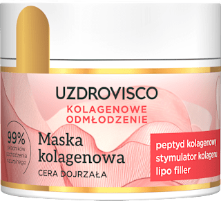 Maska kolagenowa do twarzy Kolagenowe Odmłodzenie, cera dojrzała UZDROVISCO