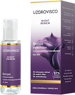 Serum stymulujące i przeciwzmarszczkowe na noc Night Renew UZDROVISCO