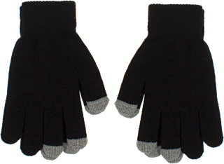 Pletene rukavice duo pack - crne i sive PURSET