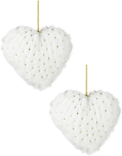 Ukras za bor krzneno srce – bijelo ZOVAK