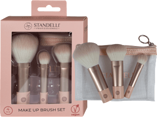 Комплект - Четки за грим, 3 бр. + Калъф за съхранение STANDELLI PROFESSIONAL